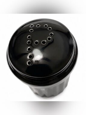Art Deco Black Pepper Shaker 4.25”